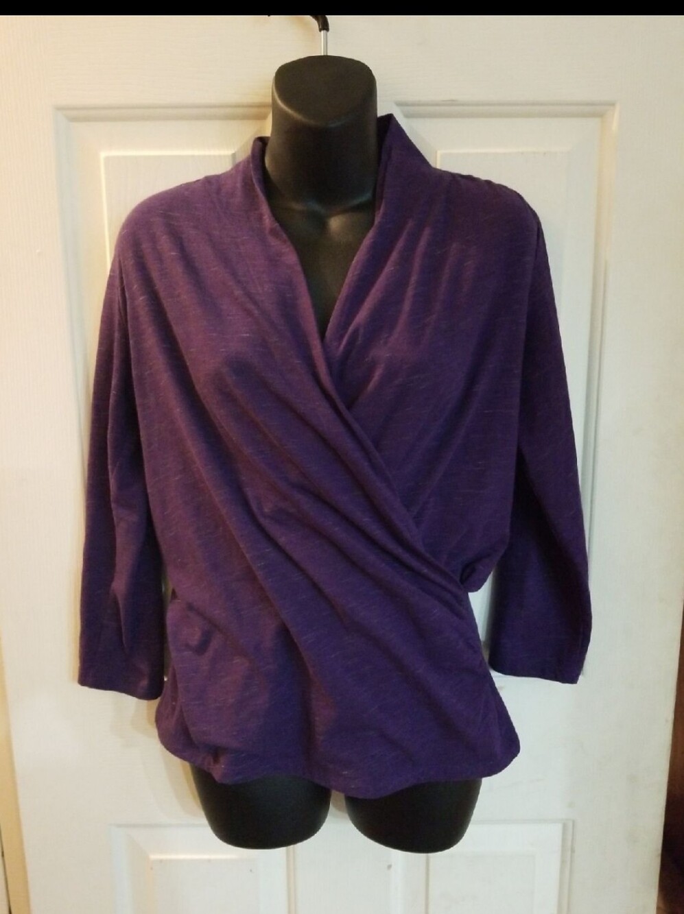 The Limited Purple Draped Wrap Top Size Medium